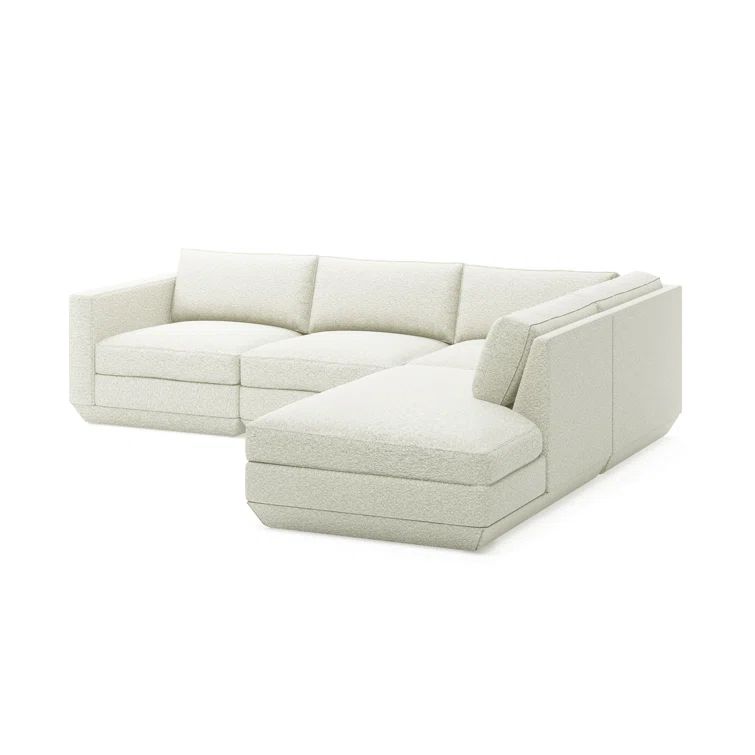 Copenhagen Fossil 4-Piece Pillow Back Modular Sectional