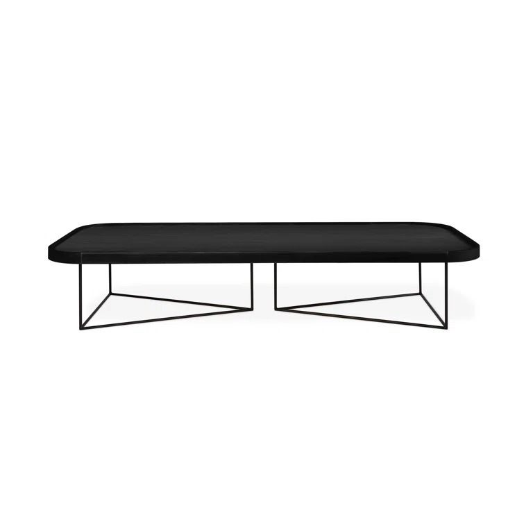 Porter Rectangular Low-Profile Coffee Table in Black Ash