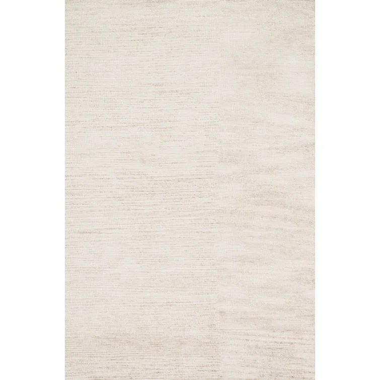 Serena Ivory Hand-Knotted Viscose Rectangular Rug