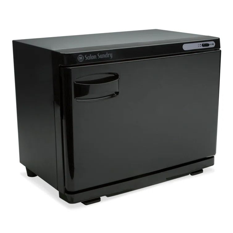 Large Black Metal Electric Towel Warmer Cabinet