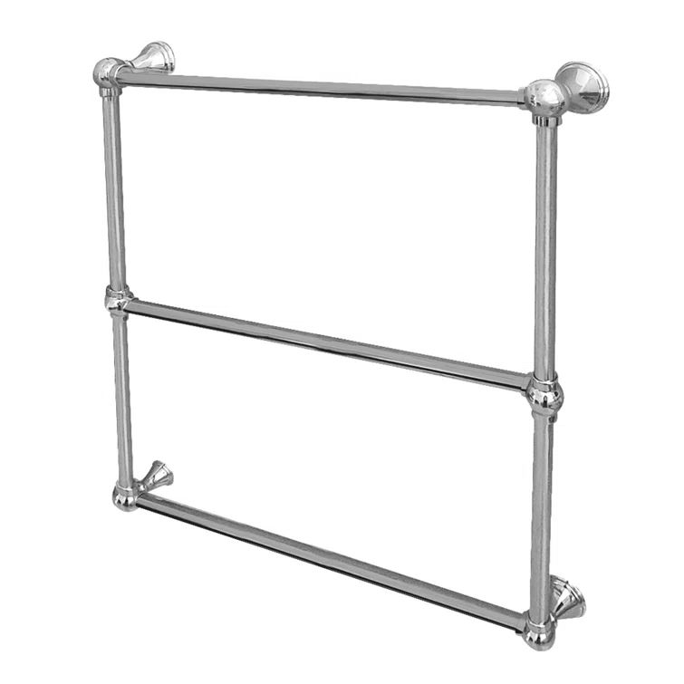 Maximilien 30-Inch Chrome Wall Mounted 3-Bar Towel Rack
