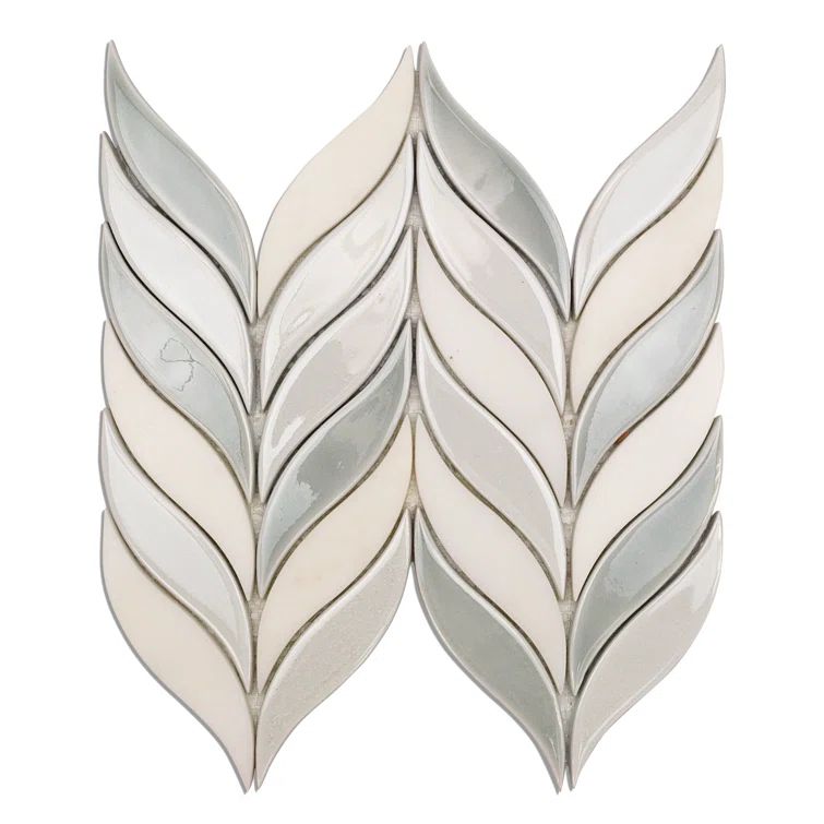 Tundra Ceramic and Marble Fish Scale Mosaic Wall Tile