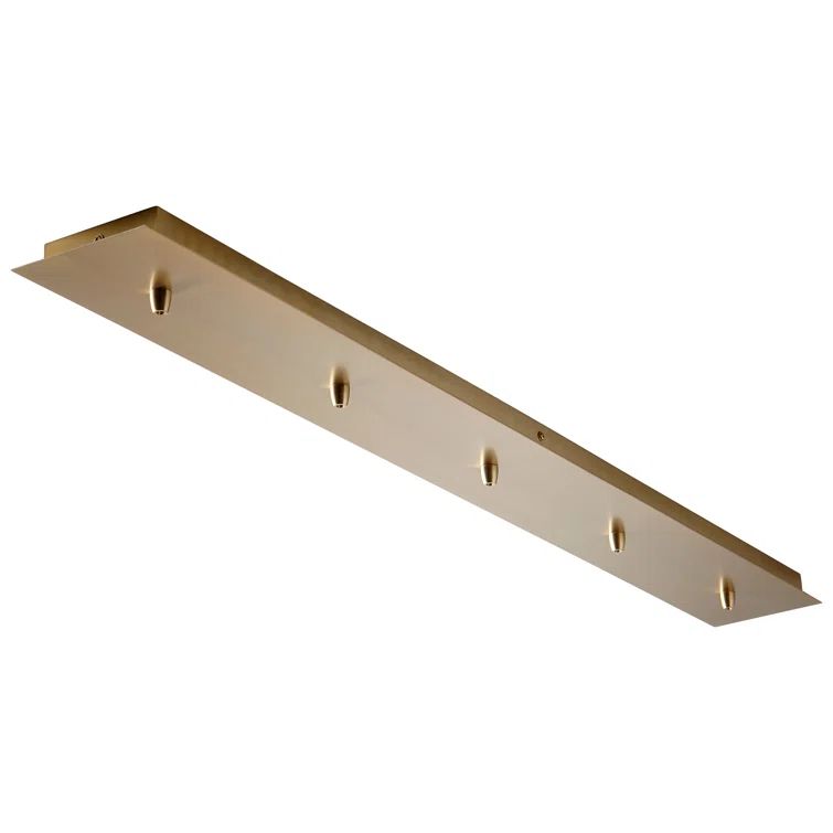 Aged Brass Linear Pendant Canopy Kit, 48-inch