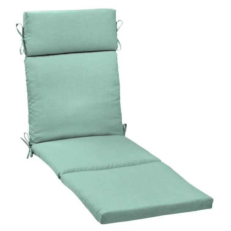 Aqua Leala Water-Resistant Outdoor Chaise Lounge Cushion