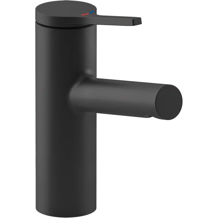 Elate Modern Matte Black Single-Handle Low-Arc Bathroom Faucet