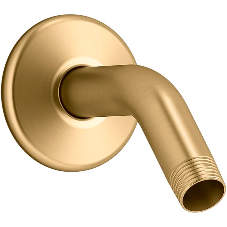 Vibrant Brushed Moderne Brass Wall Mount Shower Arm
