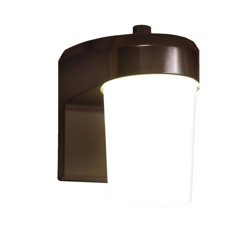 Halo Bronze Dusk to Dawn LED Jelly Jar Outdoor Light