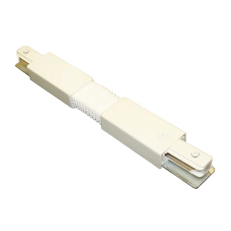White Flexible Track Connector for Lightolier Tracks