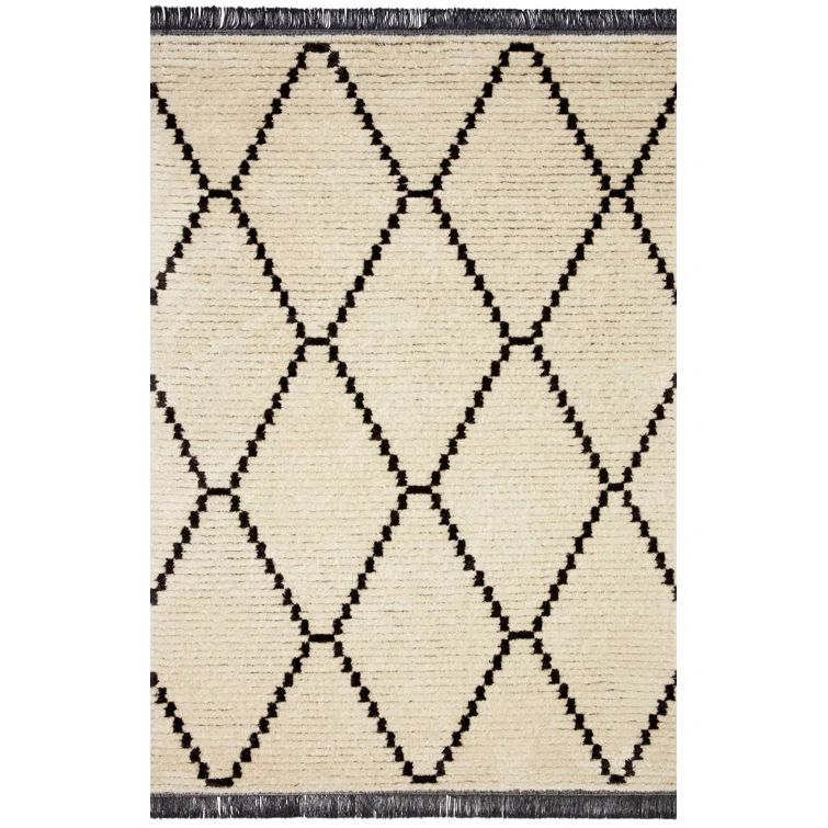 Alice Ivory Geometric 8' x 10' Easy-Care Synthetic Area Rug