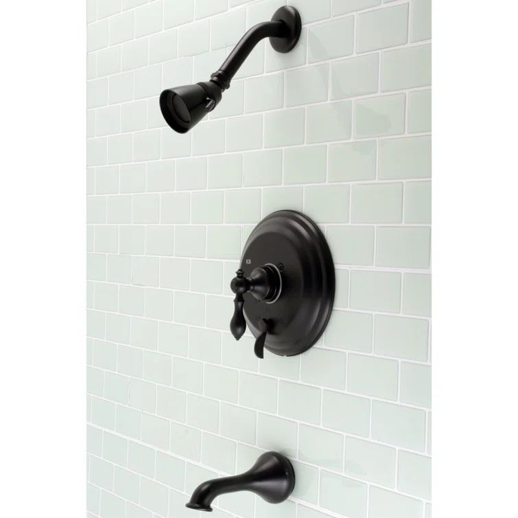 Pulse Jet Bronze Wall Mounted Tub and Shower Faucet