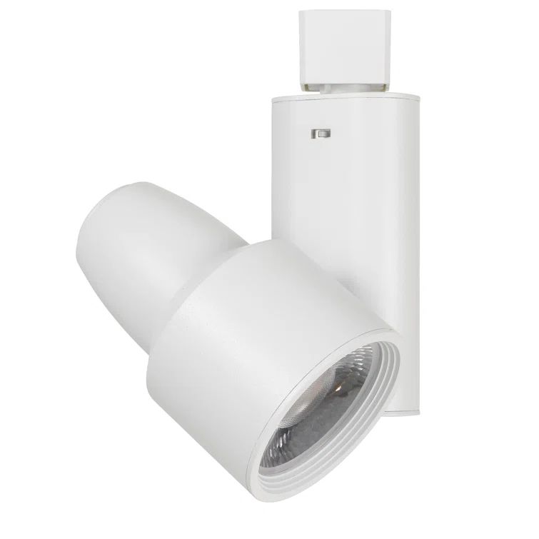 White Adjustable Metal LED Track Fixture with 3 Level Control