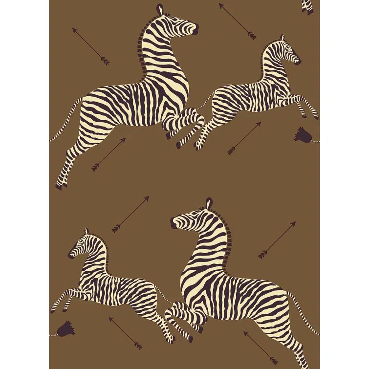 Safari Brown Zebra Self-Adhesive Vinyl Wallpaper Roll