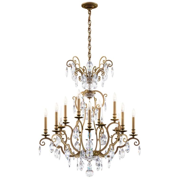 Etruscan Gold 12-Light Classic Crystal Chandelier