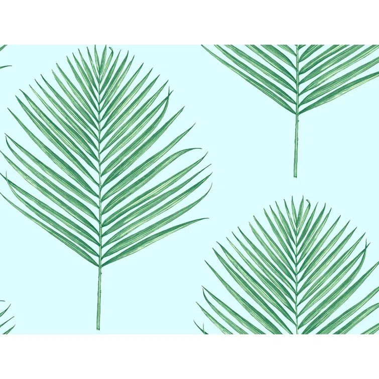 Celeste and Jade Vinyl Floral Peel and Stick Wallpaper Roll