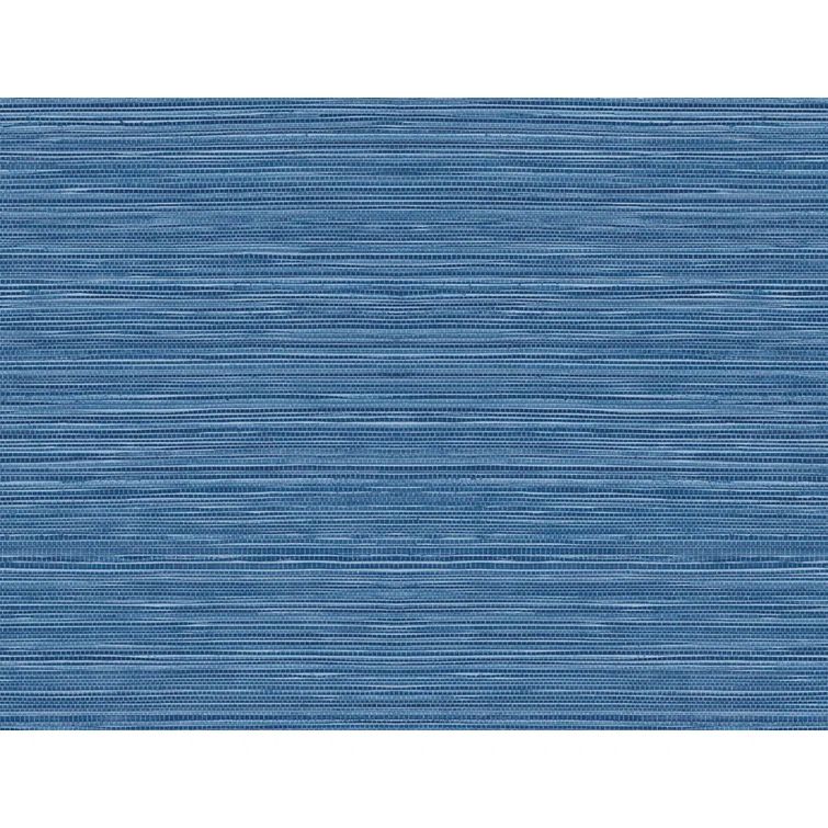 Coastal Blue Luxe Sisal Peel & Stick Wallpaper