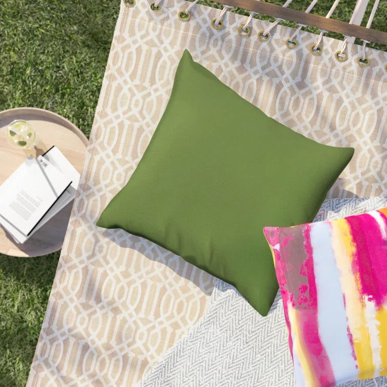 Spectrum Cilantro Green Sunbrella Square Outdoor Pillow