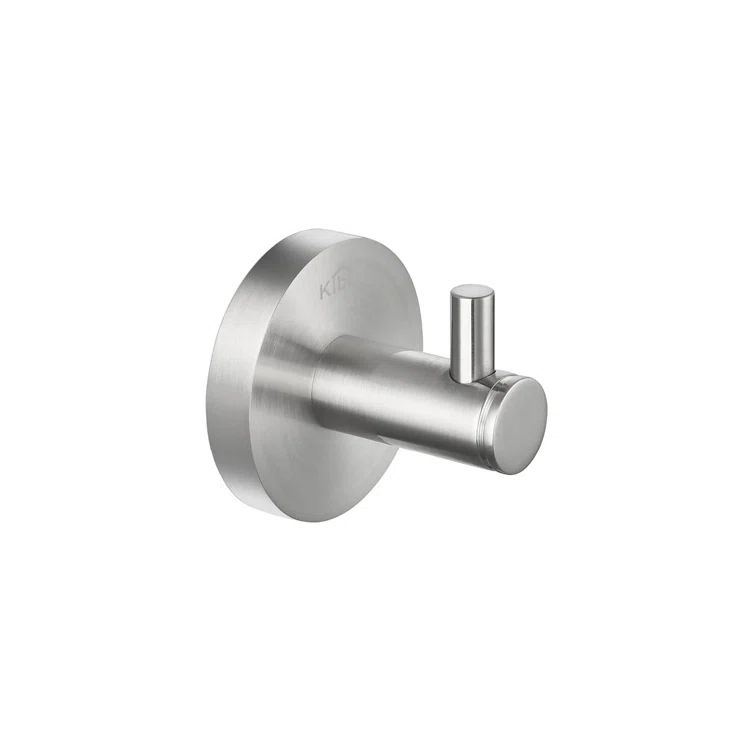 Brushed Nickel Circular Wall Mounted Robe Hook