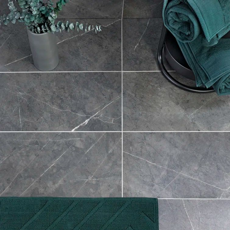 Grace Matte Dark Gray Porcelain Rectangular Tile 12" x 24"