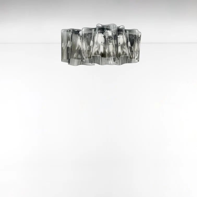 Mini Logico Triple Linear LED Flush Mount in Gray Smoke