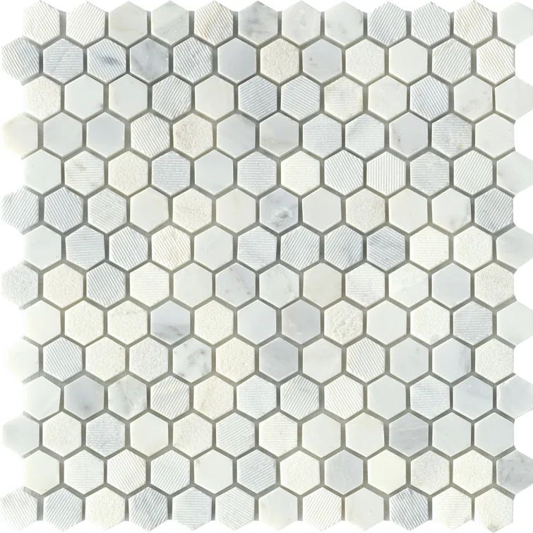 Winter Frost Hexagon Natural Stone Mosaic Tile