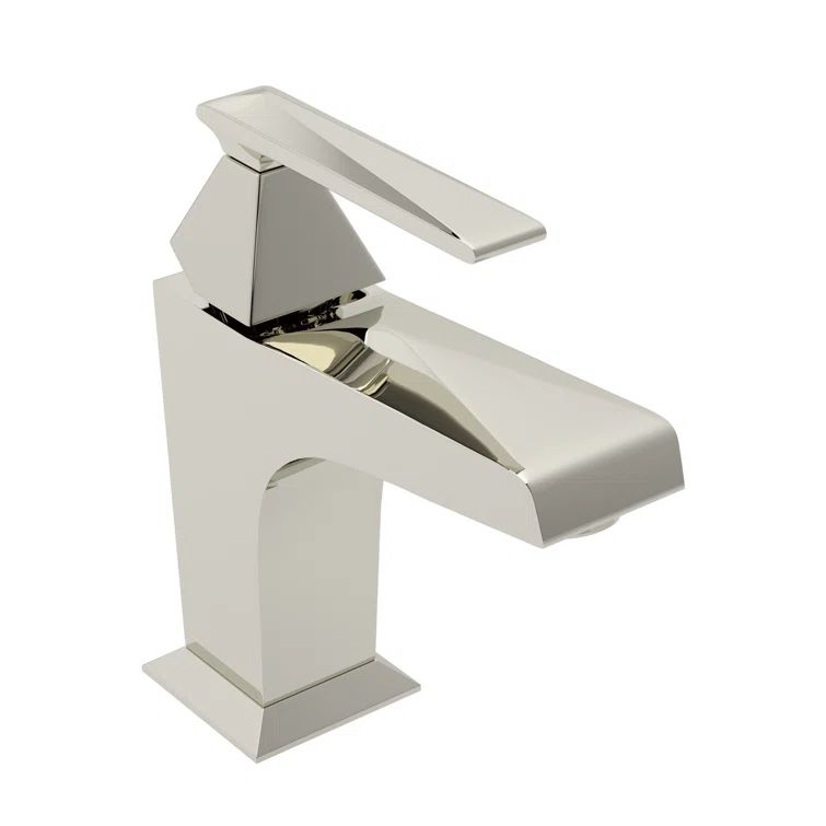 Elegant Transitional Single-Handle Nickel Faucet with Ceramic Disc Valve