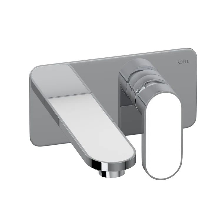 Miscelo 7'' Black Chrome Wall Mounted Transitional Faucet