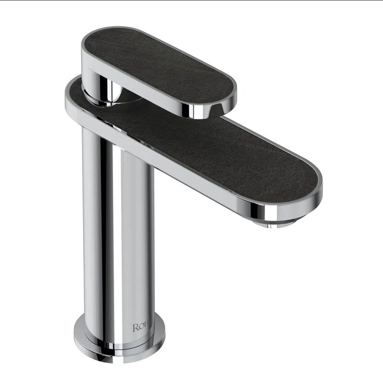 Miscelo Modern 6 7/8" Black Chrome Single Hole Faucet with Drain