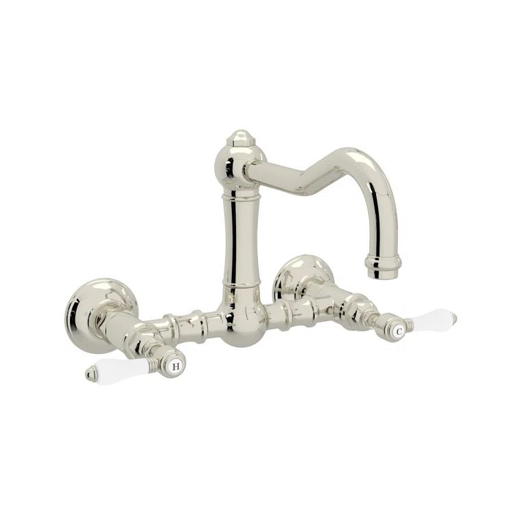 Classic Italian Belle Époque 7" Polished Nickel Kitchen Faucet