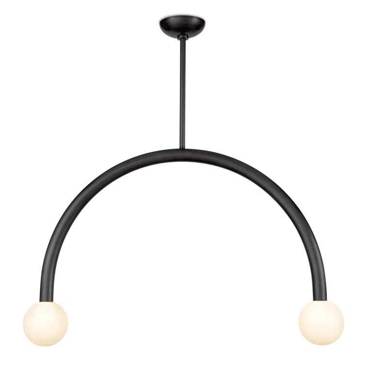 Oil Rubbed Bronze 2-Light LED Globe Pendant