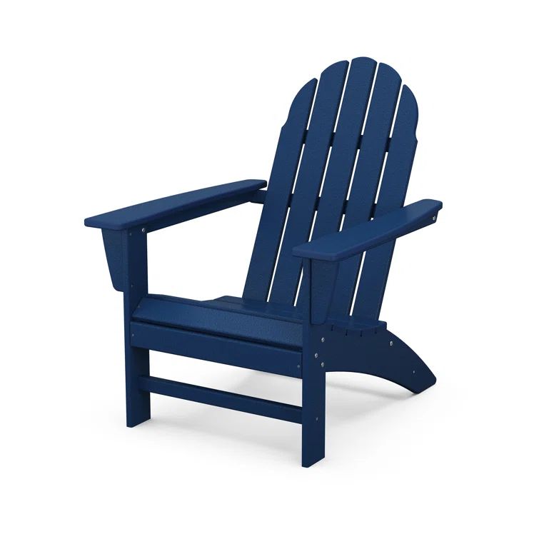Navy Polywood Vineyard Adirondack Chair with Arms
