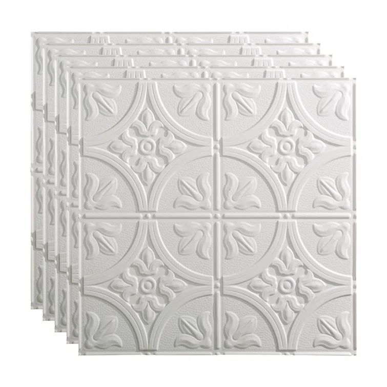 Matte White 24'' x 24'' Decorative Vinyl Ceiling Tiles