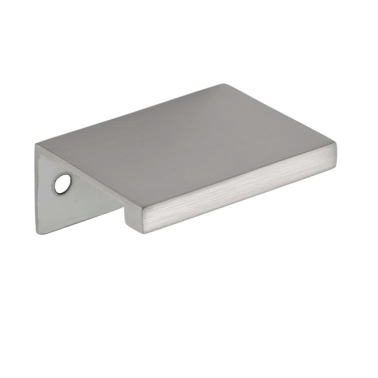 Ethan Brushed Nickel Rectangular Finger Pull with Mounting Hardware