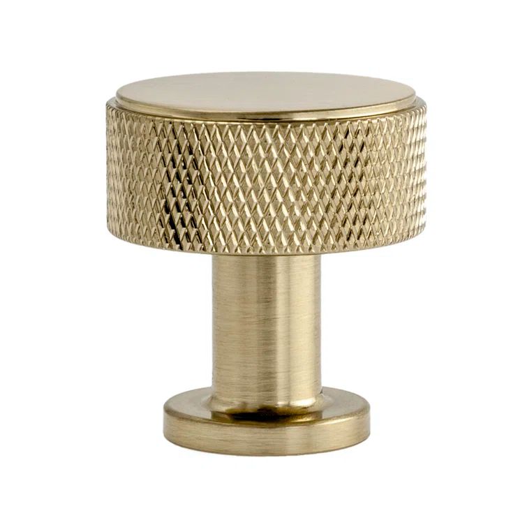 Kent Satin Brass Round Knurled Cabinet Knob Multipack