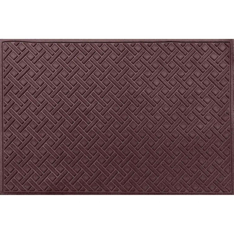 Bordeaux Polypropylene Outdoor Rectangle Door Mat with Rubber Backing