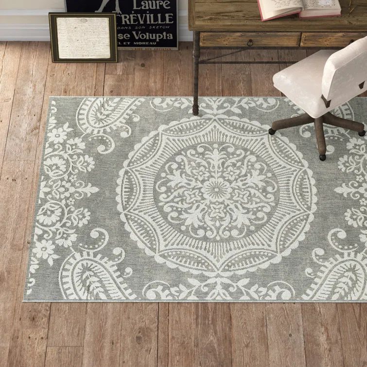Balta Benson Light Gray Flat Woven Indoor/Outdoor Area Rug
