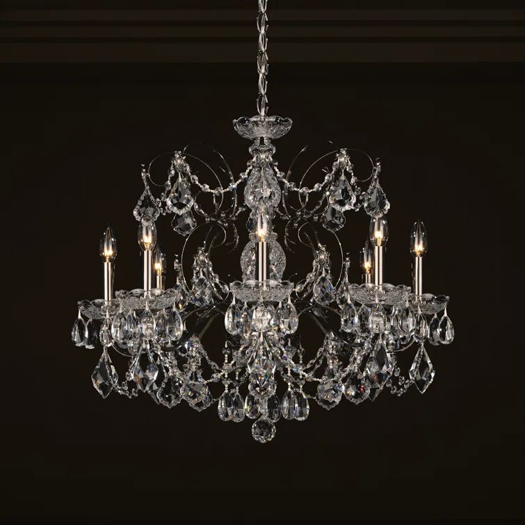 Black Pearl Heritage 8-Light Crystal Chandelier
