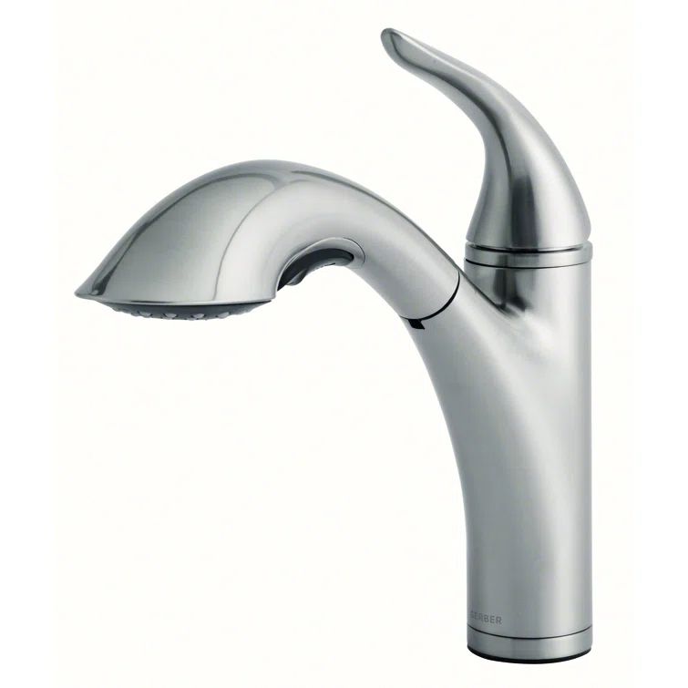 Antioch Stainless Steel Single Handle Pull-Out Kitchen Faucet