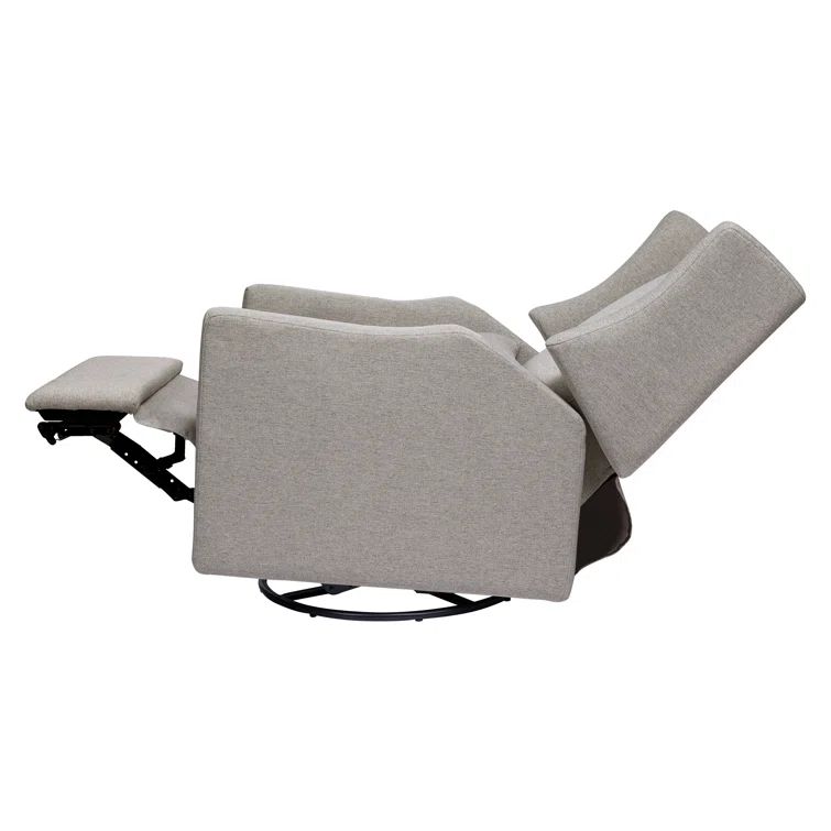 Eco-Weave Grey Performance Swivel Reclining Armchair with USB