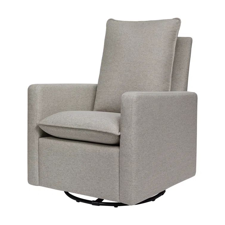 Cali 30" Performance Grey Eco-Weave Pillowback Swivel Glider