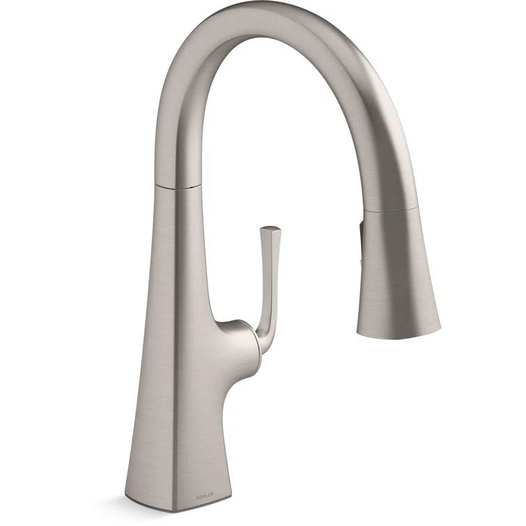 Graze 16.25" Stainless Steel Modern Pull-Down Kitchen Faucet