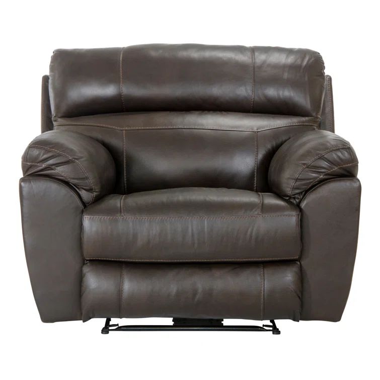 Contemporary Costa Chocolate Leather Power Recliner