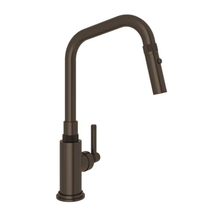 Tuscan Brass Pull-Down Single Handle Kitchen Faucet