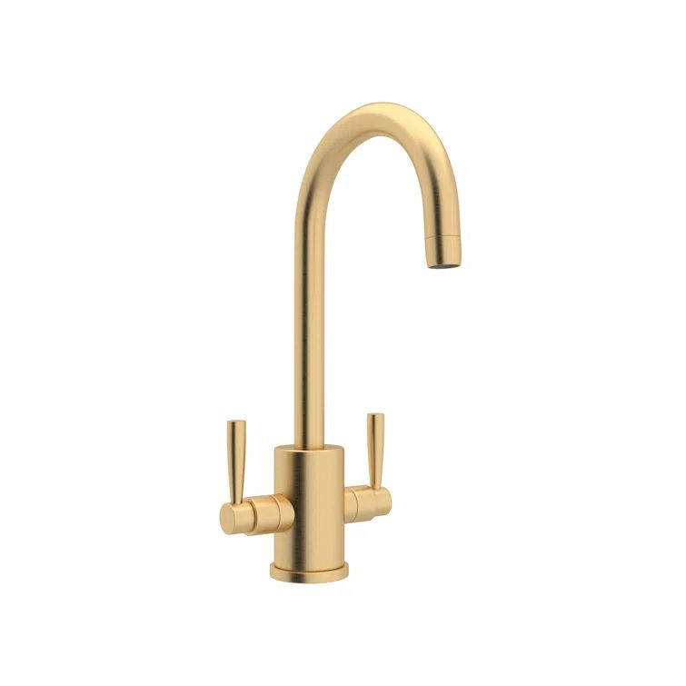 Elegant Polished Nickel Traditional Bar Faucet with Dual Handles