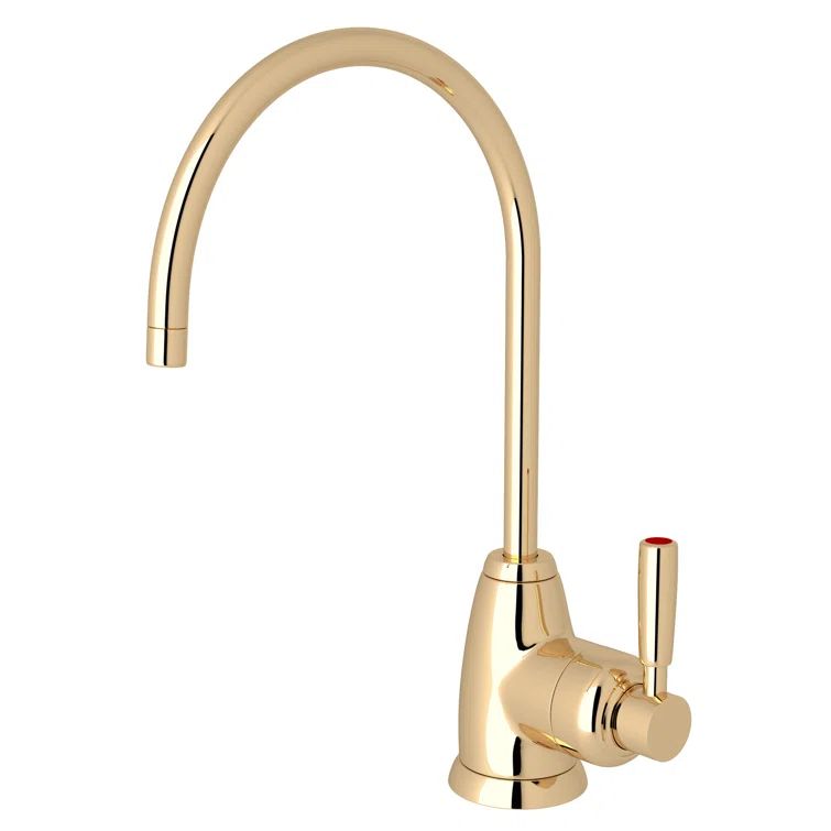 Polished Nickel Single Hole Modern Kitchen Faucet