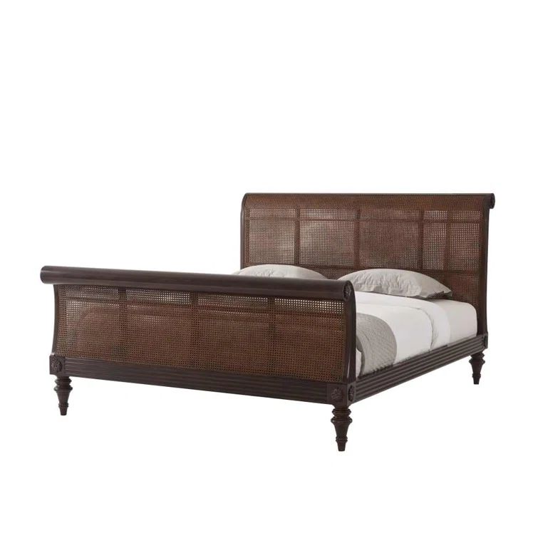 Cambridge Wood Frame California King Bed with Headboard