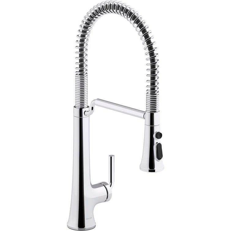 Tone Semi-Professional Polished Chrome Kitchen Faucet with 3-Function Pull-Down Sprayer