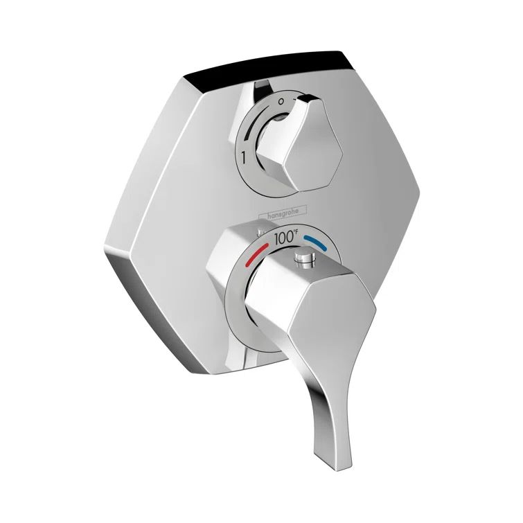 Locarno Transitional Chrome Thermostatic Valve Trim with Diverter