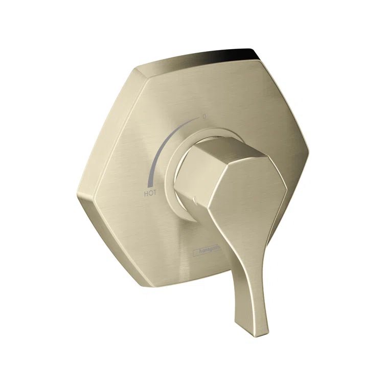 Locarno Transitional 1-Handle Wall-Mounted Brass Shower Trim in Brushed Nickel