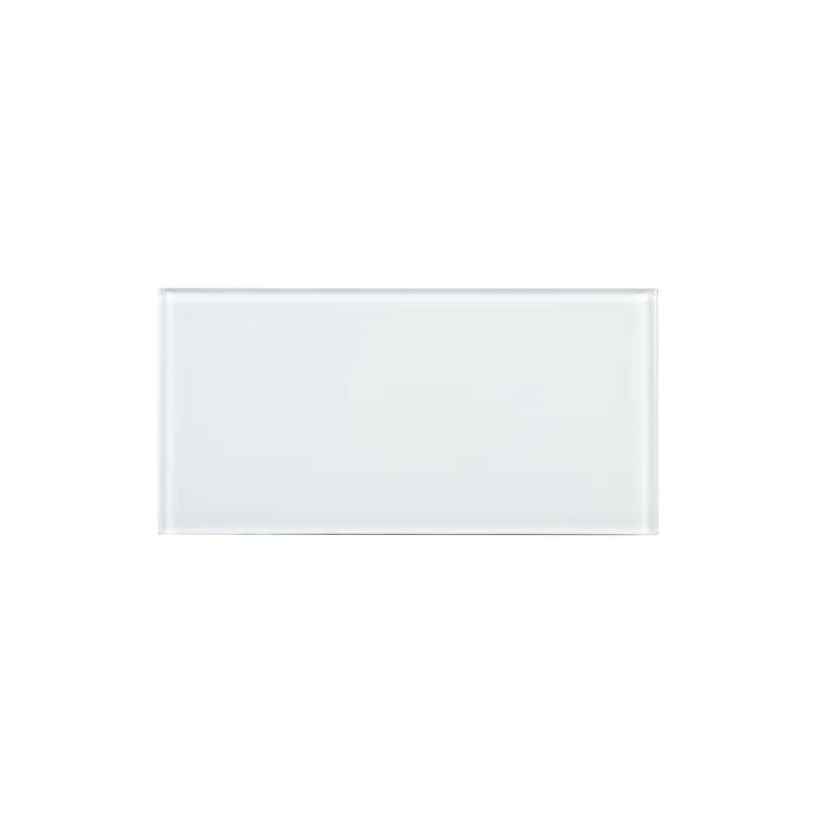 Super White Glass Peel and Stick Subway Tile 3'' x 6''