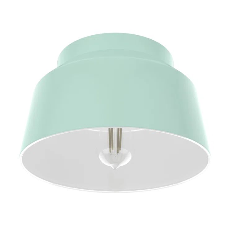 Cranbrook Mid-Century Modern Mint Flush Mount Light